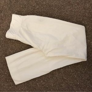 Prada cotton high waisted white pants